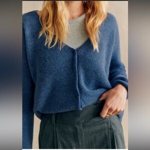 Sézane Barry Cardigan - Washed Blue